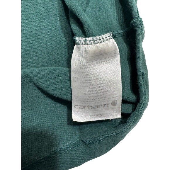Carhartt Original Fit 2XL Short Sleeve Distressed Faded Green Heavyweight Tee - Picture 3 of 7